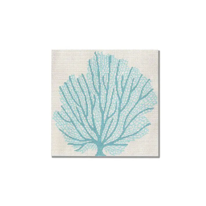 A blue coral tree on a white background by Cecilia