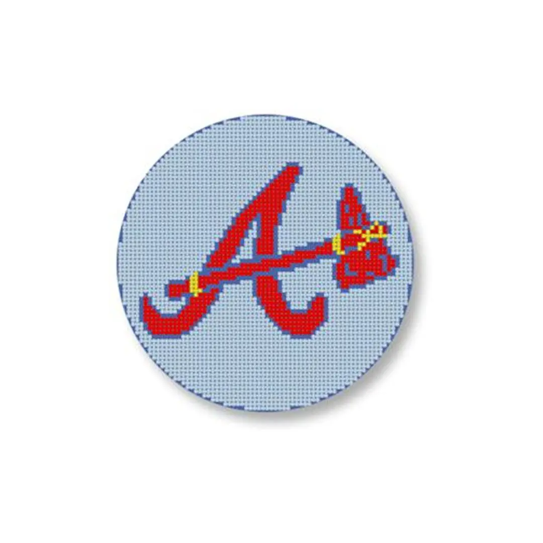 Cecilia Ohm Eriksen's Atlanta Braves cross stitch pattern.