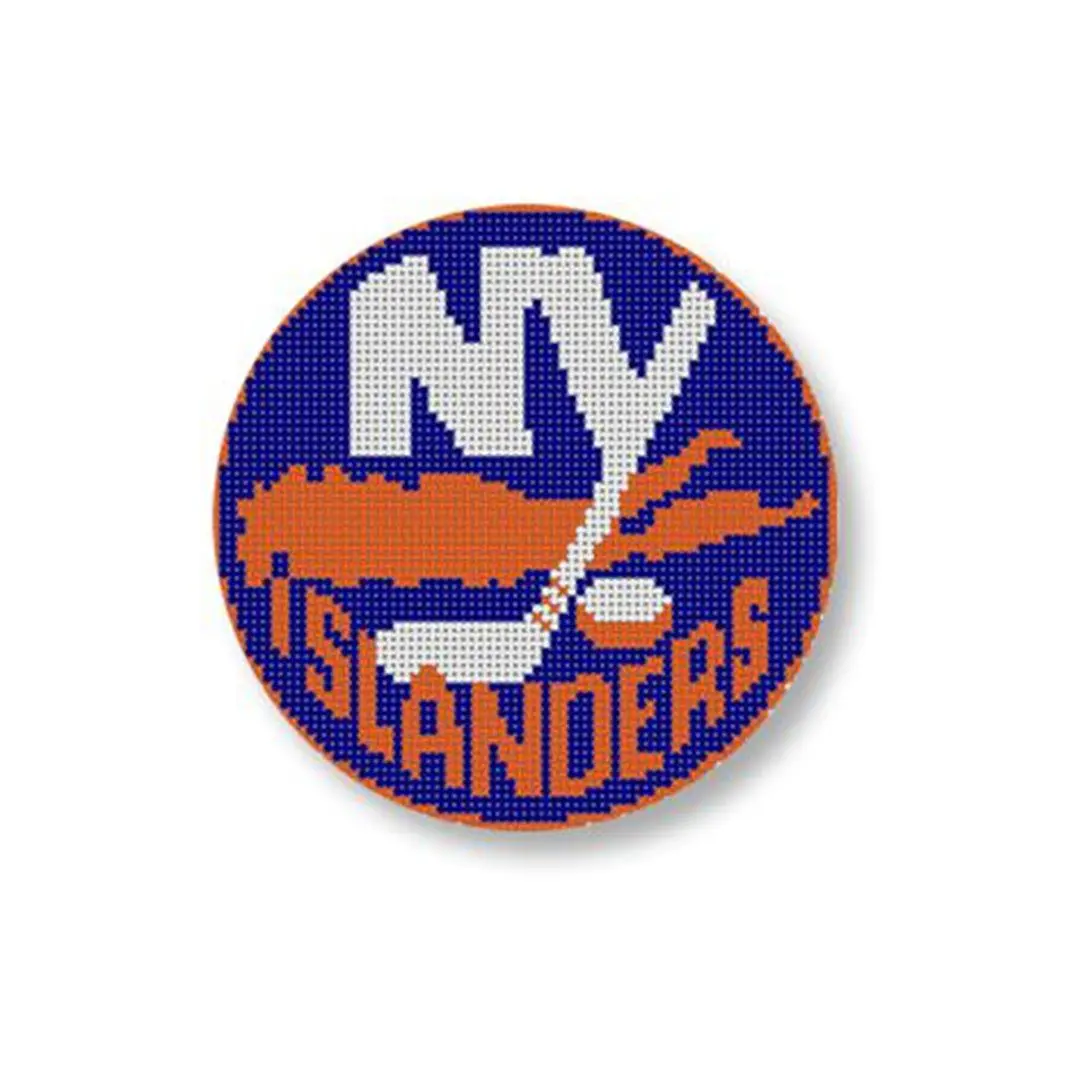 New York Islanders cross stitch pattern designed by Cecilia Ohm Eriksen.