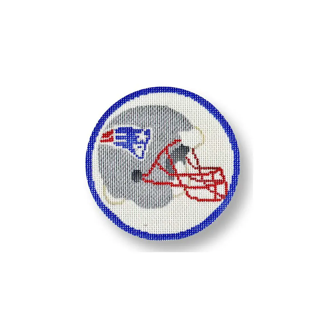 New England Patriots helmet patch featuring Cecilia Ohm Eriksen.