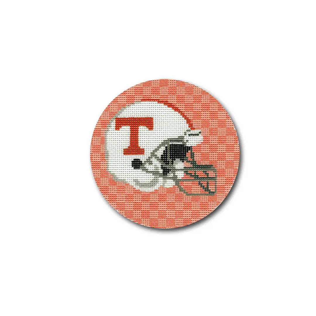 A cross stitch pattern featuring a Texas hornets helmet designed by Cecilia Ohm Eriksen.