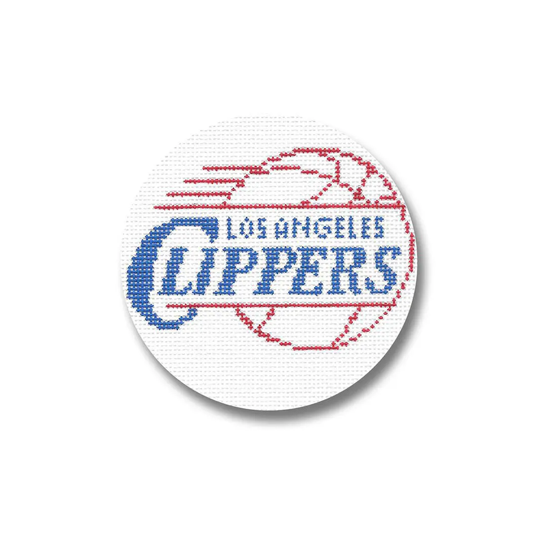 A cross stitch pattern of the Los Clippers, designed by Cecilia Ohm Eriksen.
