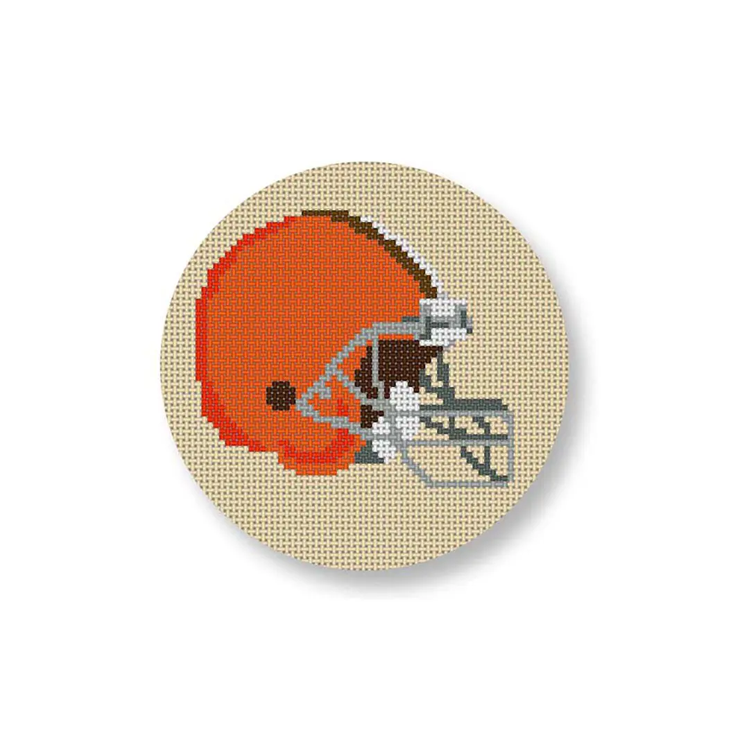 Cecilia Ohm Eriksen is the talented creator behind this Cleveland Browns cross stitch pattern.