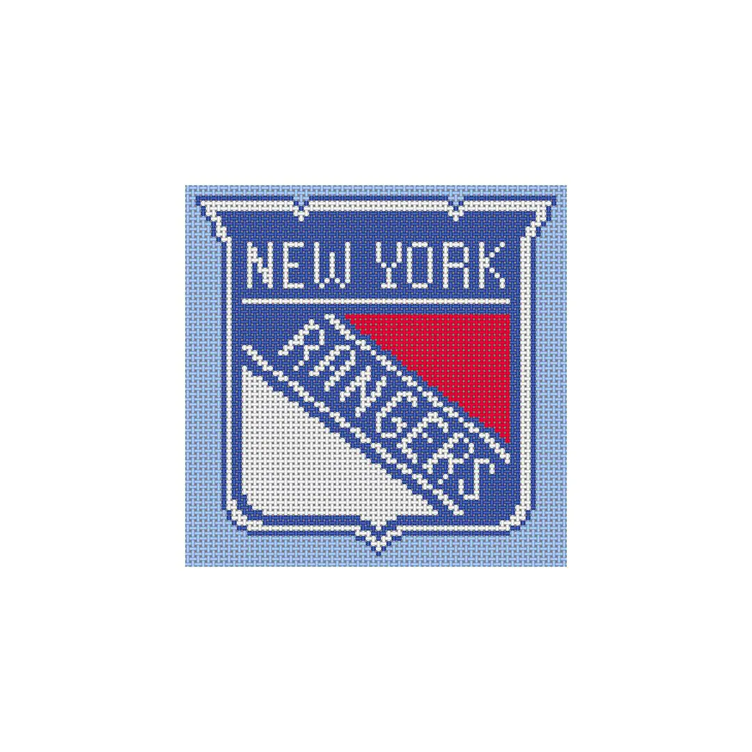 New York Rangers cross-stitch pattern designed by Cecilia Ohm Eriksen.