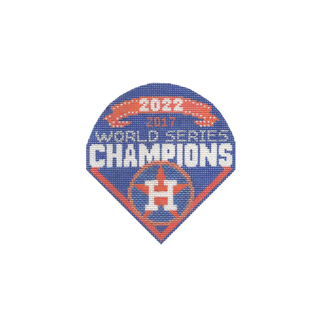 Houston Astros 2022 World Series Champions patch with Cecilia Ohm.