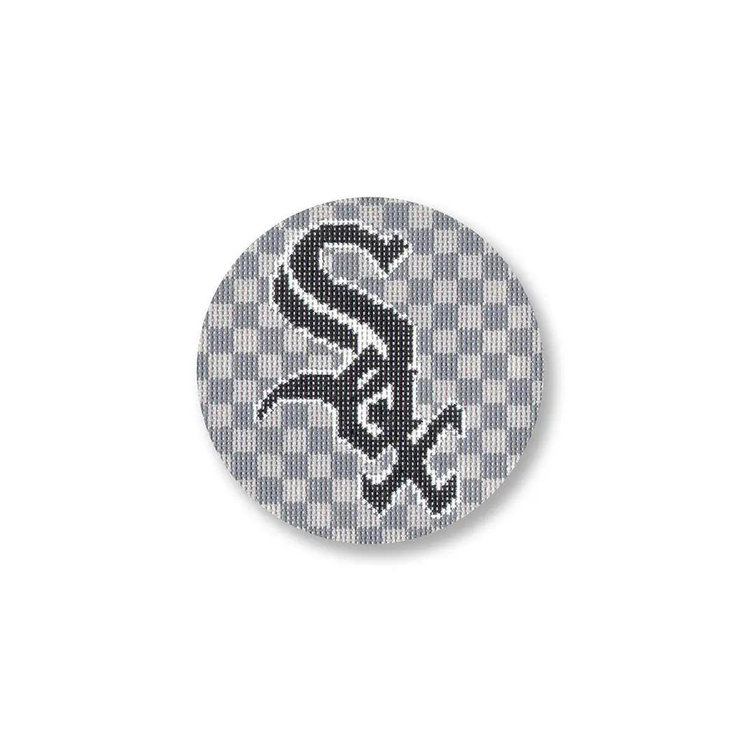 The Chicago White Sox logo is shown on a black and white checkered circle.