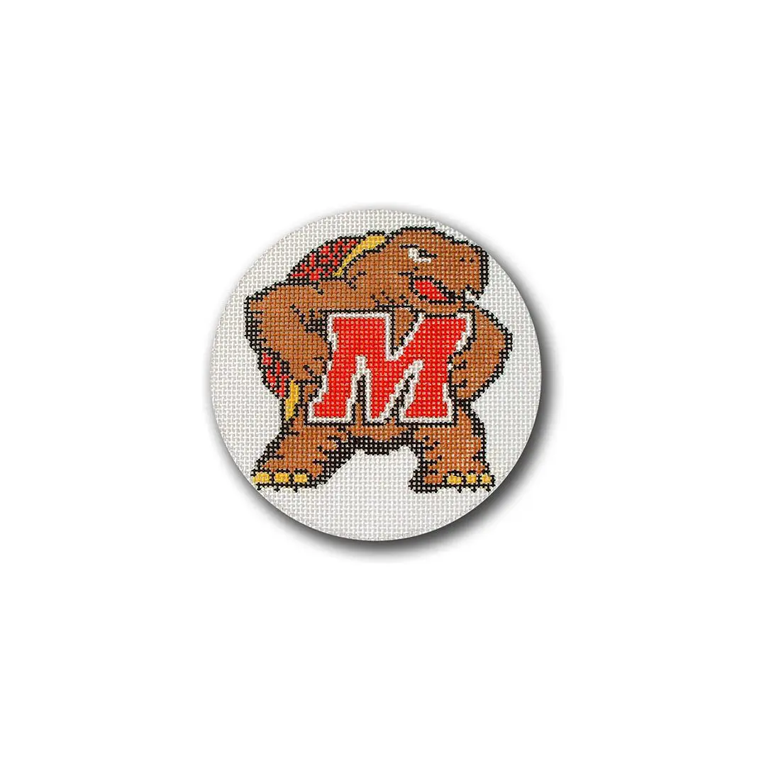 Maryland terrapins mascot button featuring Cecilia Ohm Eriksen.