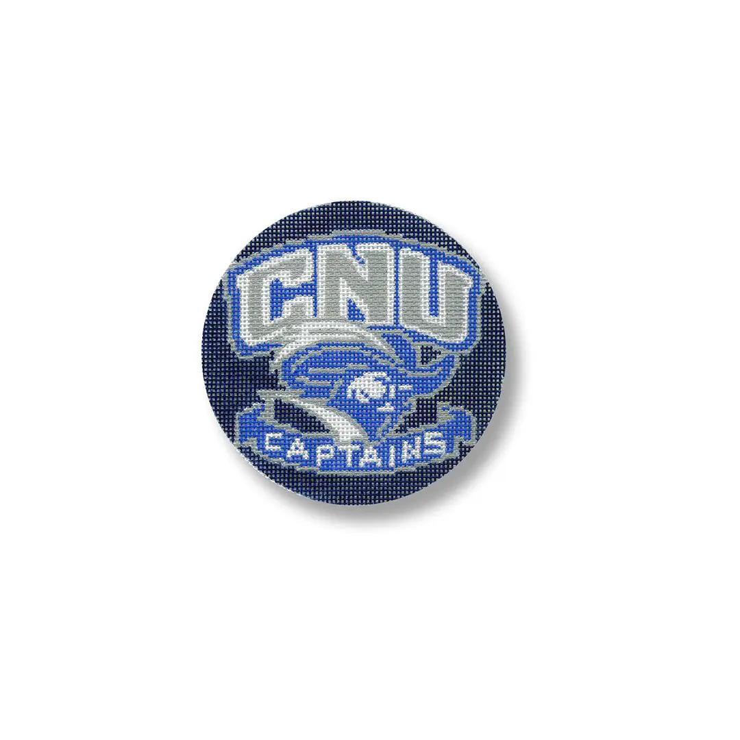 The CNU Capitan logo on a blue button with Cecilia.