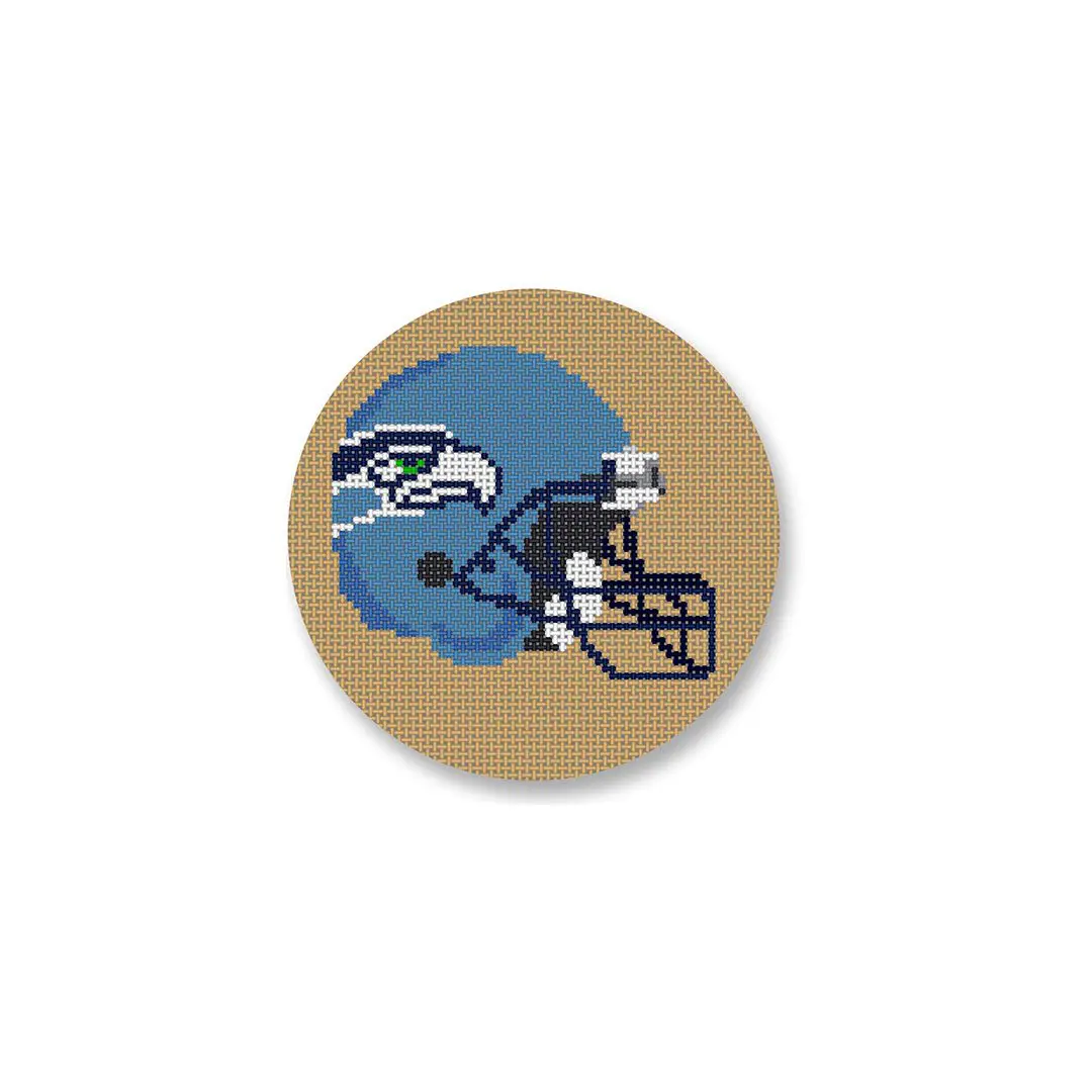 Seattle Seahawks cross stitch pattern featuring designs by Cecilia Ohm.