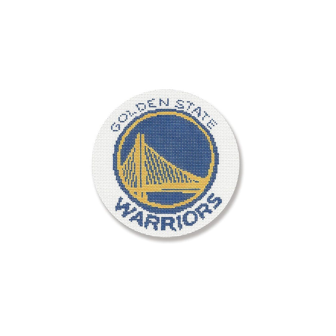 The golden state warriors logo, featuring Cecilia Ohm Eriksen, is shown on a white background.
