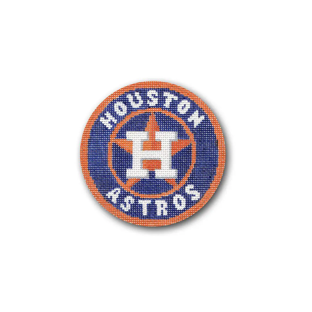 Houston Astros embroidery patch featuring Cecilia Ohm Eriksen.