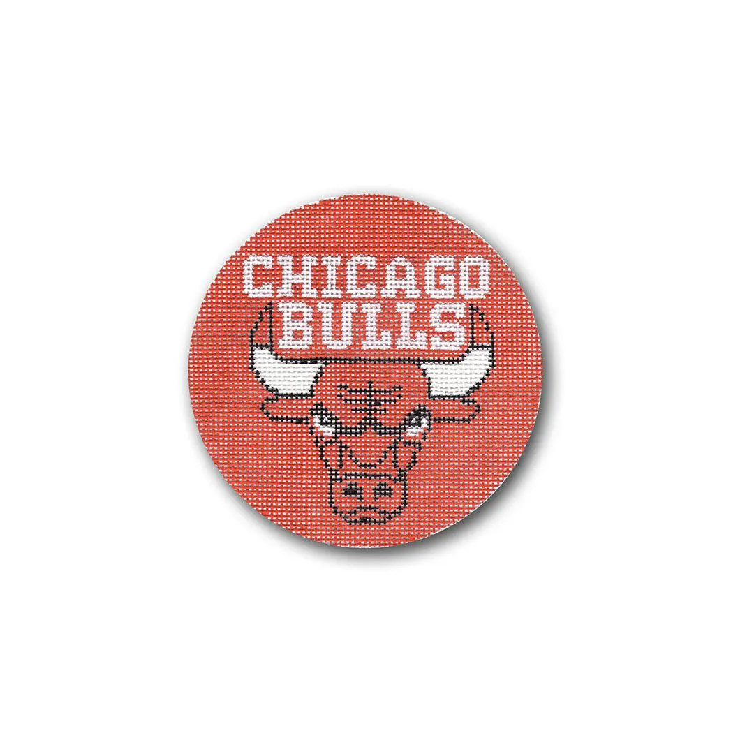 The Chicago Bulls logo is displayed on a red button.