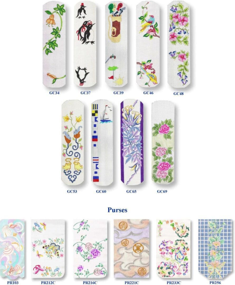 Various designs of bookmarks from the Ciao Bella Collection.