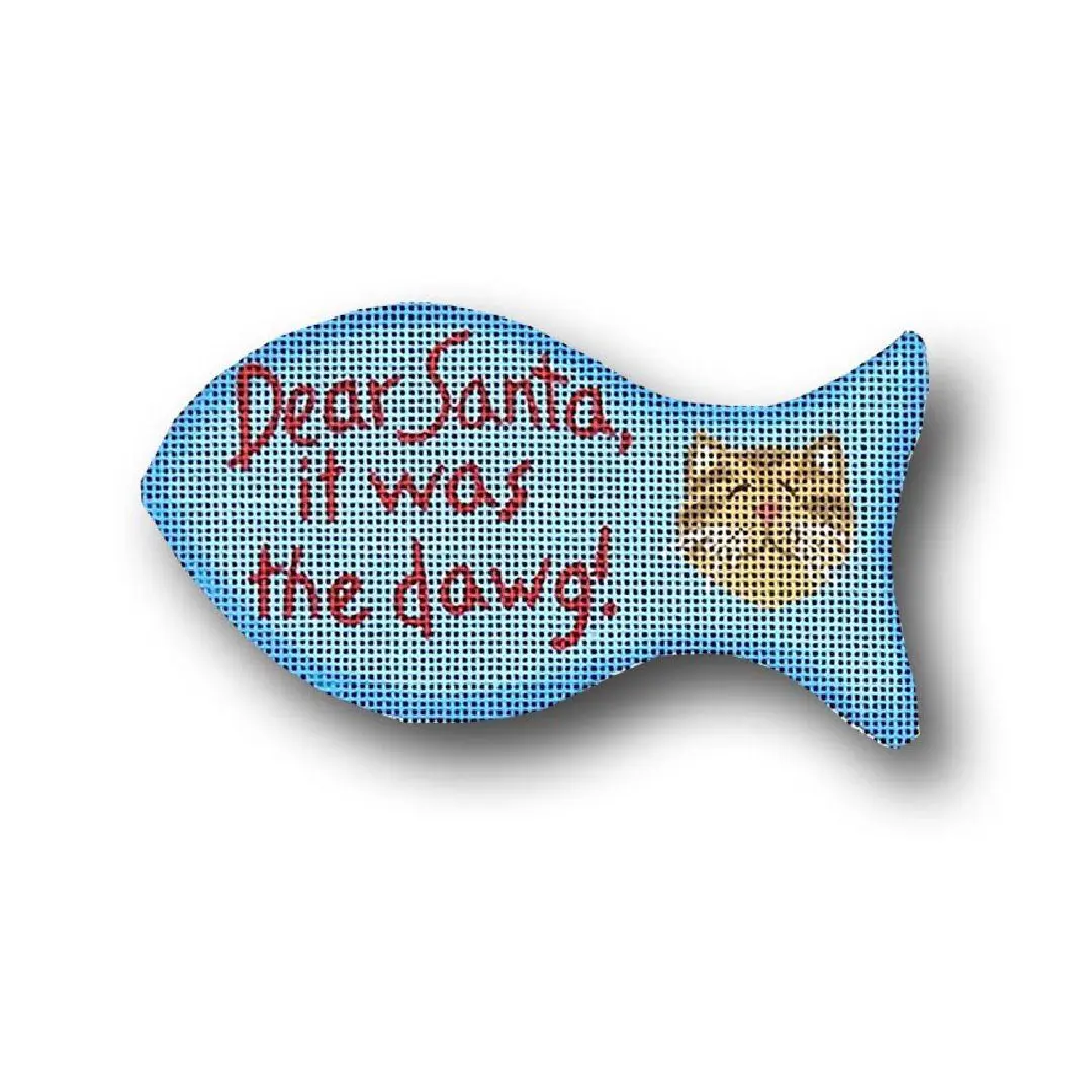 "Dear Santa, it was the oww" - A cat fish named Cecilia with a message for Santa.