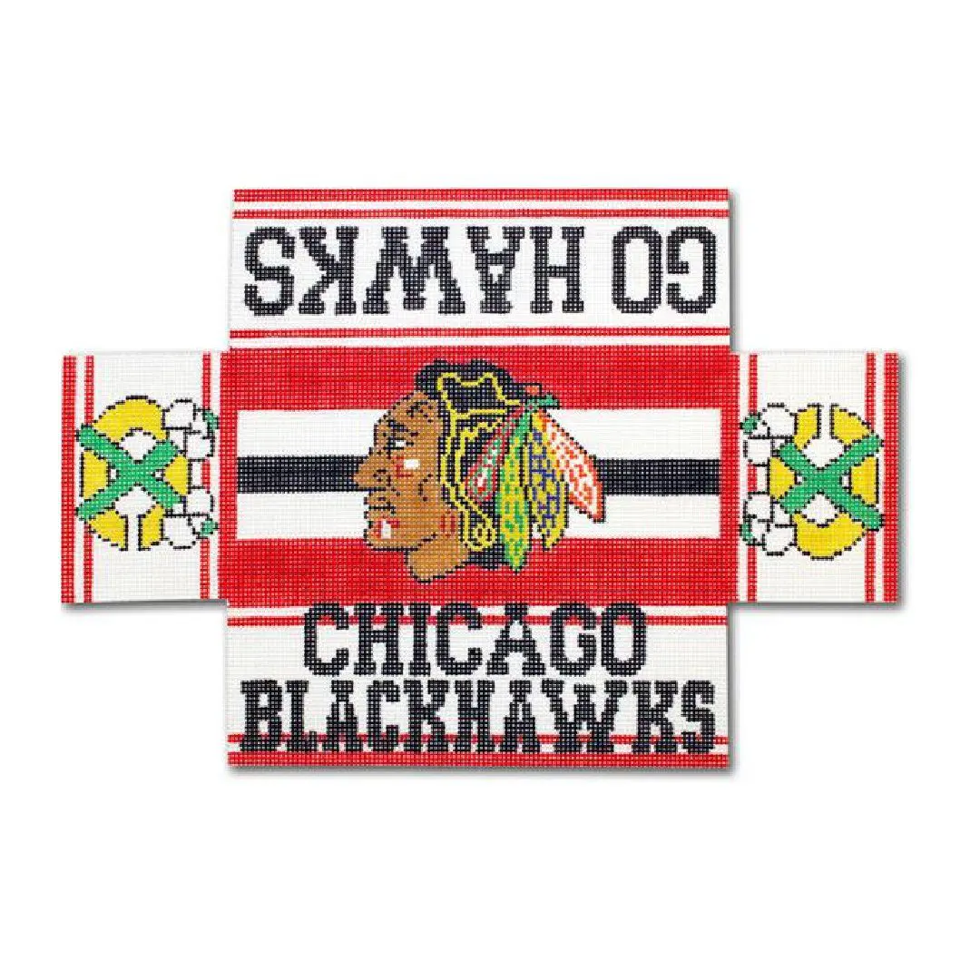 Chicago Blackhawks Cross Stitch Kit featuring Cecilia Ohm Eriksen.