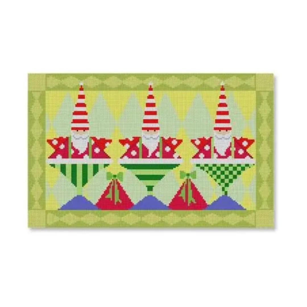 Cecilia Ohm Eriksen's Christmas gnomes cross stitch pattern.