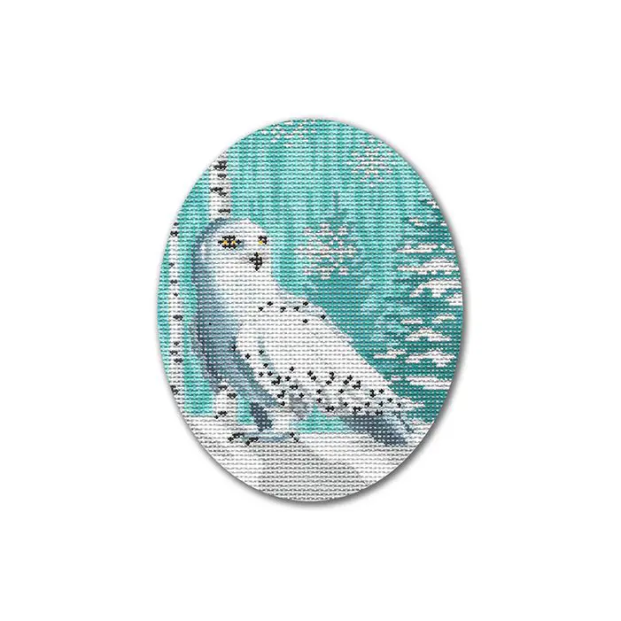 Snowy owl cross stitch pattern.