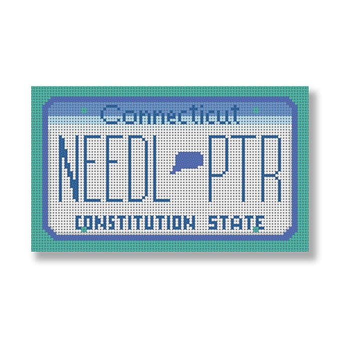 Connecticut needle state license plate featuring Cecilia Ohm Eriksen.