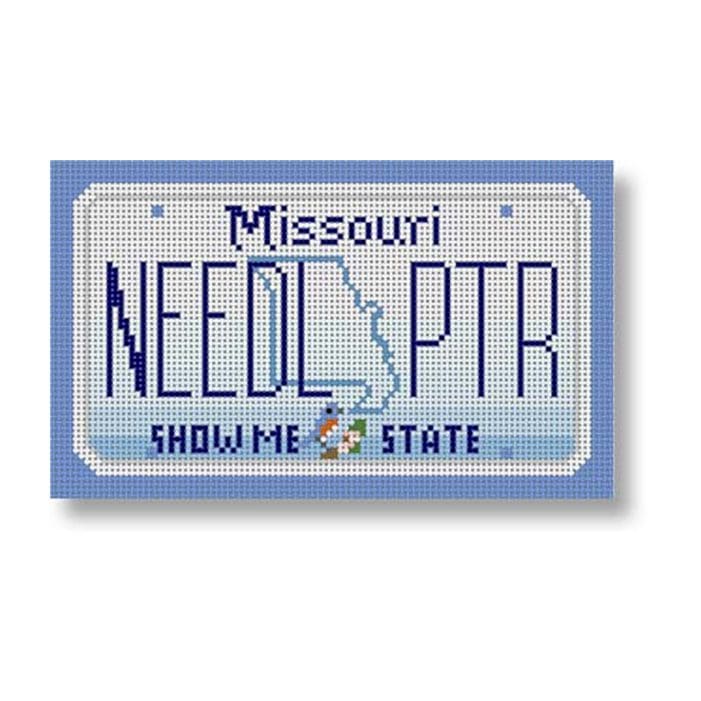 Missouri license plate cross stitch pattern featuring Cecilia Ohm Eriksen.