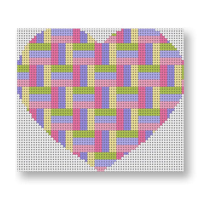 A cross stitch pattern of a heart by Cecilia Eriksen.