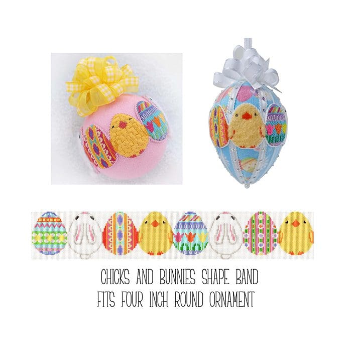 Chicks and bunnies shape and bunny ornament designed by Cecilia Ohm Eriksen