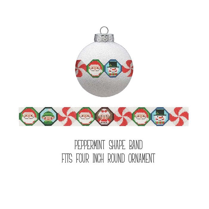 Peppermint shave band ornament designed by Cecilia Eriksen.