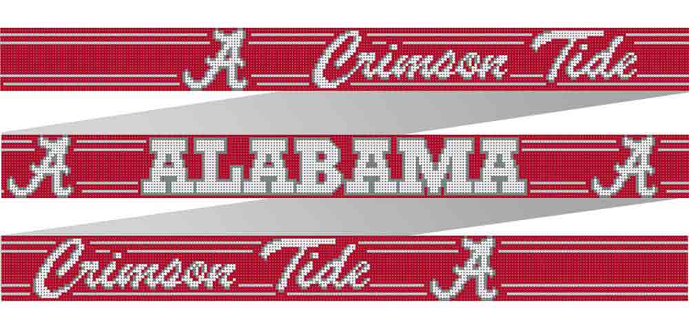 Alabama crimson tide rhinestone ribbon.