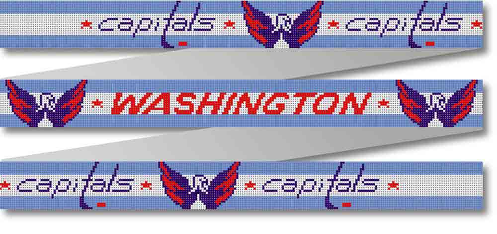 Washington capitals cross stitch banner.