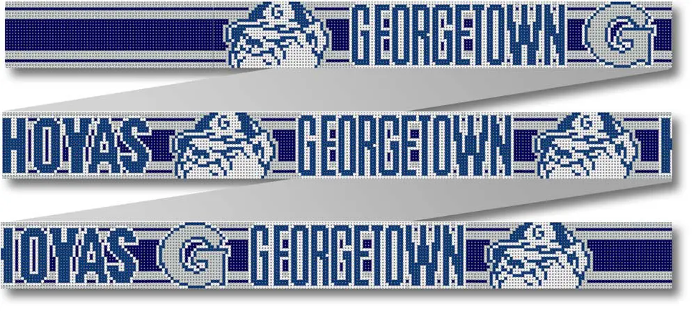 Georgetown bulldogs embroidered cufflinks by Cecilia Eriksen.