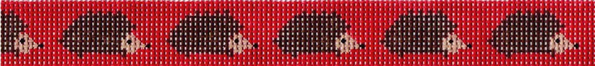 An image of a red and black striped cloth.