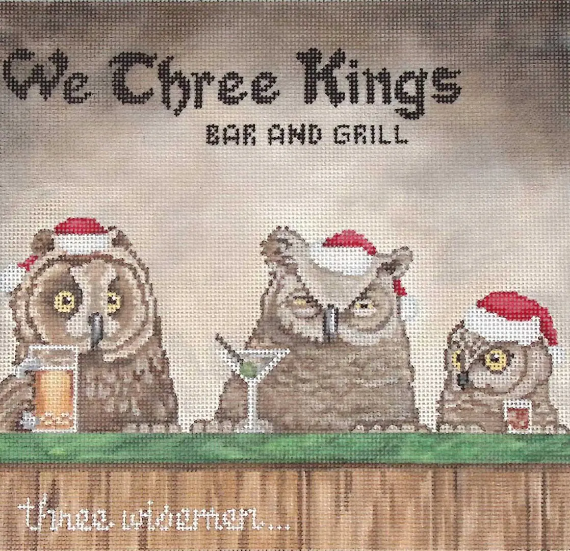 We three kings bar and grill cross stitch pattern.