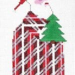 A santa claus with a christmas tree on a white background.