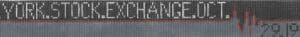 Pixelated ticker reading YORK.STOCK.EXCHANGE.DCT